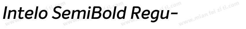 Intelo SemiBold Regu字体转换